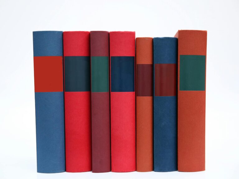 A row of books